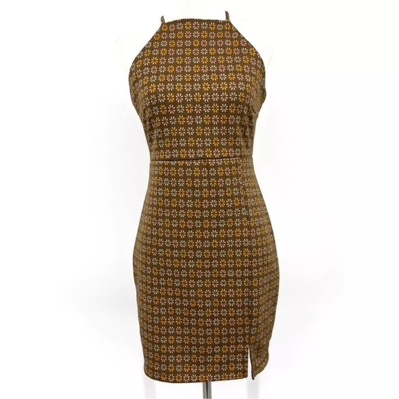 NWT ALTAR’D State Janee Dress Floral retro dress women’s S brown sleeveless 60s - Picture 1 of 16